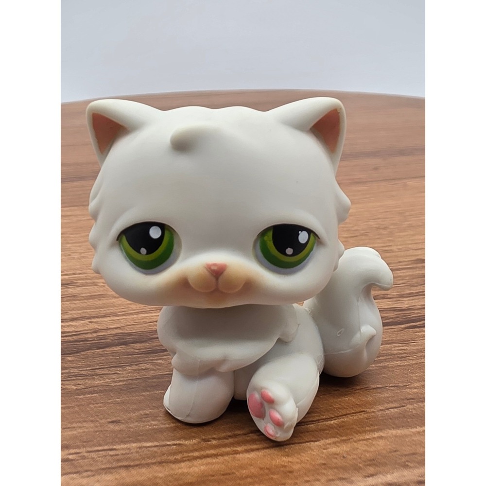 LPS Littlest Pet Shop #15 White Persian Cat with Dollhouse Accessories Lot - Picture 11 of 16